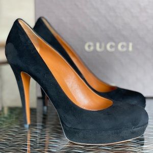 Gucci Scamoscioto Suede High Heels